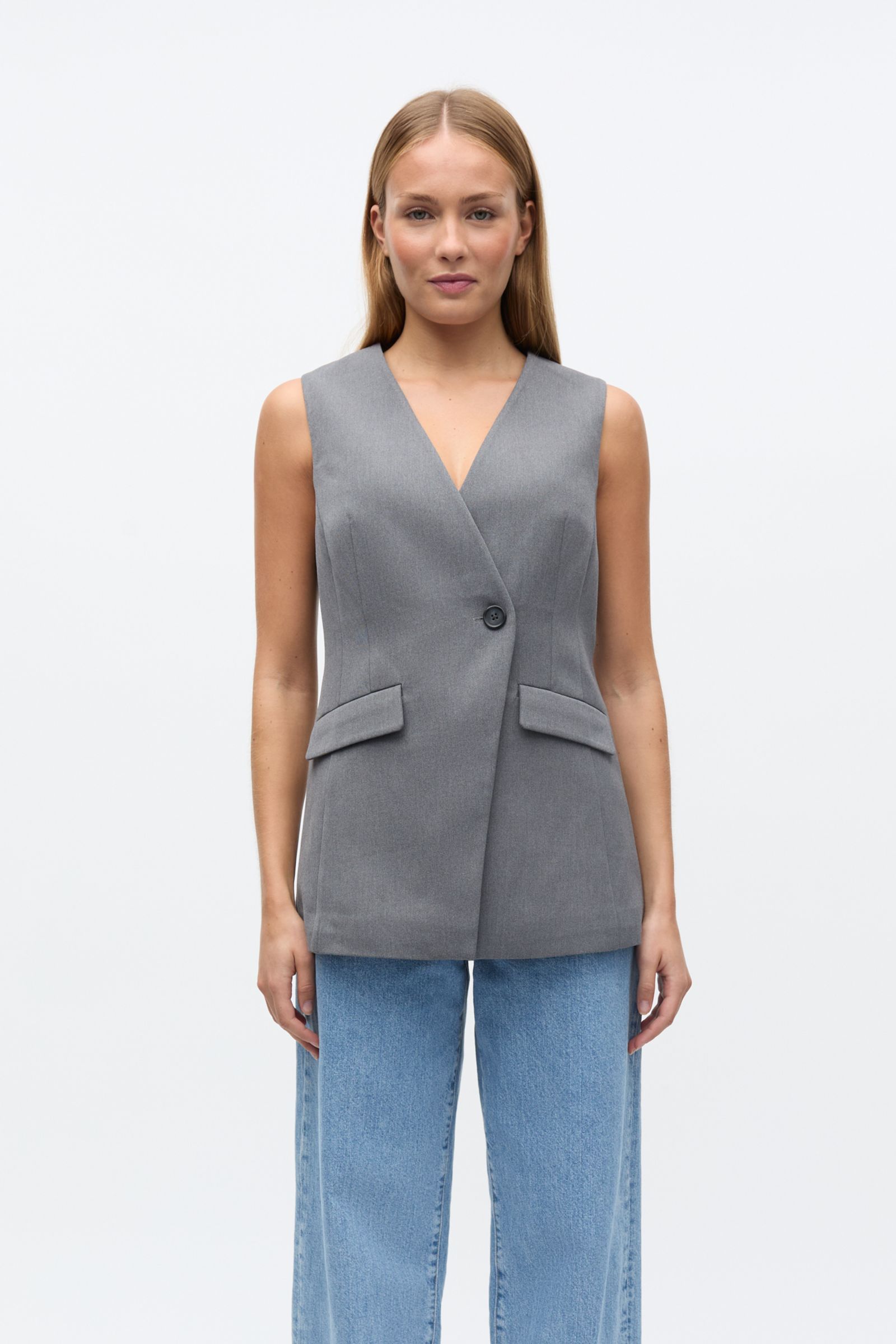 ENRAYE VEST 7092 Mid Grey Mel | Envii®