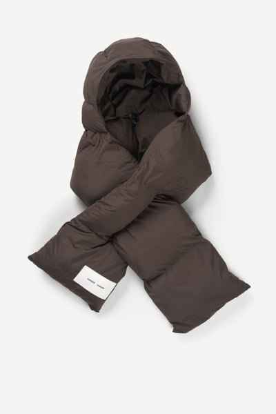Satony hooded scarf 16159 Mulch | Samsøe Samsøe®