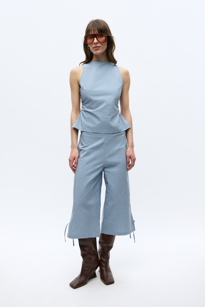 Glamb - Carson Cropped Pants ブルー Cropped Pants ⁄ - カーソン