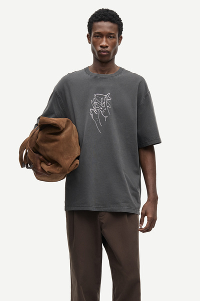 Sagiles t-shirt 15489 Black Lines | Samsøe Samsøe®
