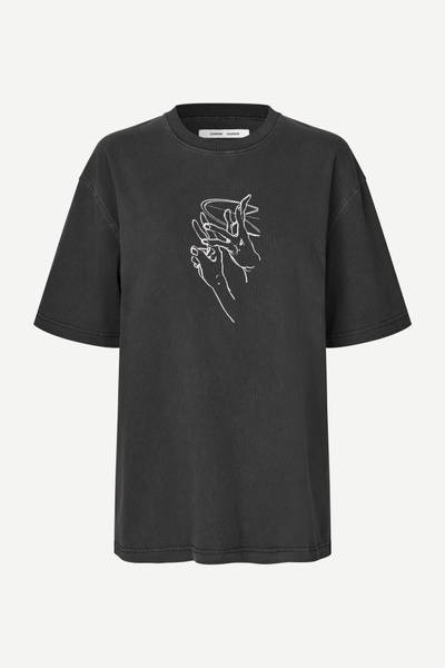 Sagiles t-shirt 15489 Black Lines | Samsøe Samsøe®