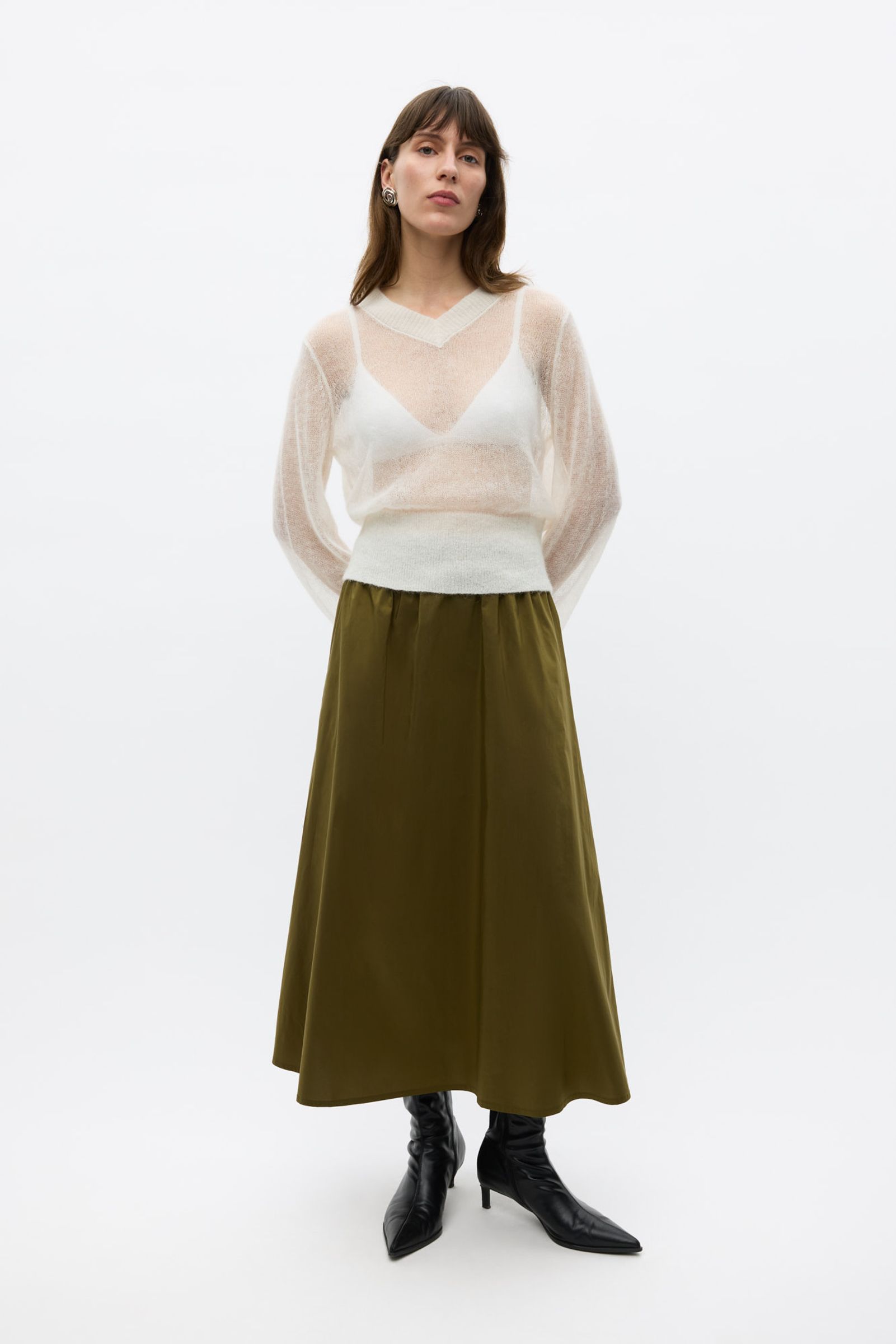 ENDOVA LS V-N KNIT 7464 Silver Birch | Envii®